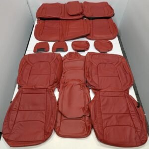 For Ram 1500 Crew Cab Big Horn 2019-2026 Red Leather Seat Covers MB195